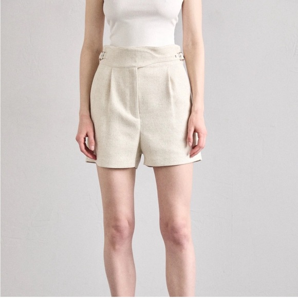 NWT IRO Paris Guna Tweed Linen blend Wrap High Waist Buckle...
